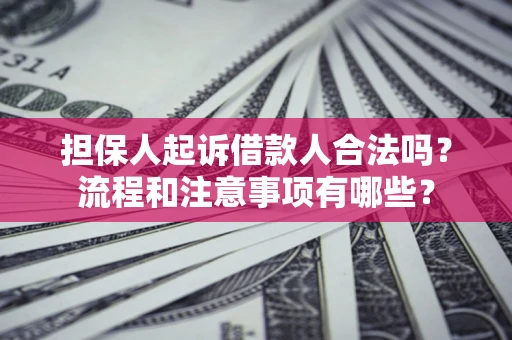北京担保人起诉借款人合法吗？流程和注意事项有哪些？