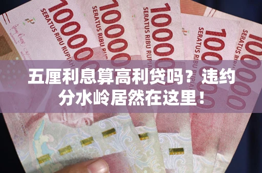 北京五厘利息算高利贷吗？违约分水岭居然在这里！