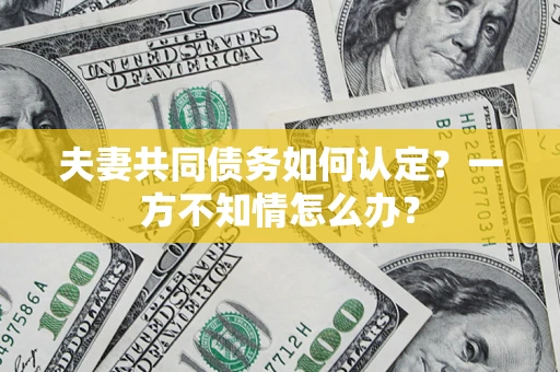 北京夫妻共同债务如何认定？一方不知情怎么办？