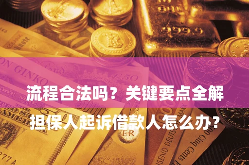 北京

担保人起诉借款人怎么办？流程合法吗？关键要点全解析