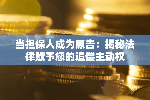 北京当担保人成为原告:揭秘法律赋予您的追偿主动权 北京当担保人成为原告:揭秘法律赋予您的追偿主动权