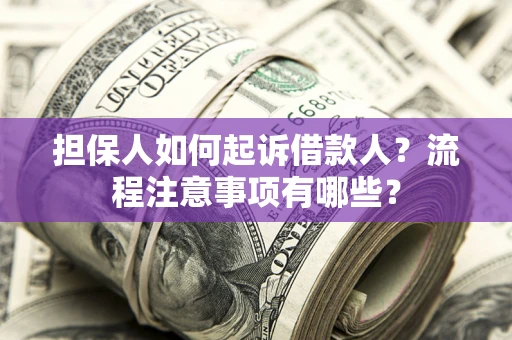 北京担保人如何起诉借款人？流程注意事项有哪些？